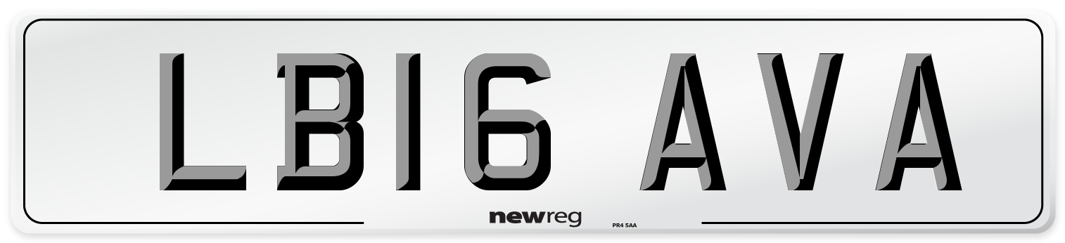 LB16 AVA Number Plate from New Reg